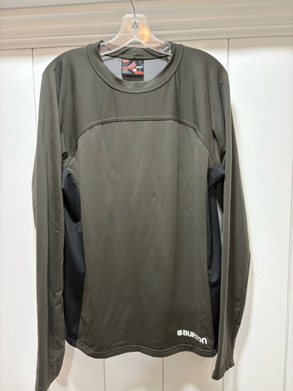 Burton Men's Midweight Long Sleeve Performance Base Layer Crewneck Green Large